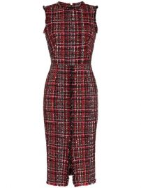 Alexander McQueen Tweed Midi Dress - Farfetch at Farfetch